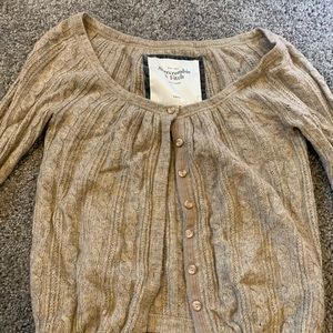 Abercrombie & Fitch cable knit cropped cardigan